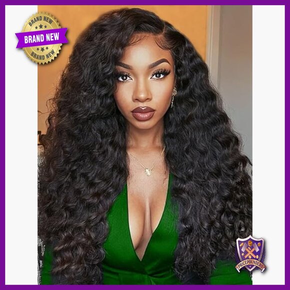 28 Inch Human Hair Wig Water Wave 13x6 HD Lace Front Glueless